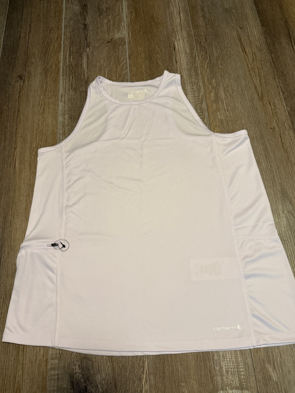 Carhartt Force Relaxed Fit Pale Purple Performance Tank with Zip Pocket
